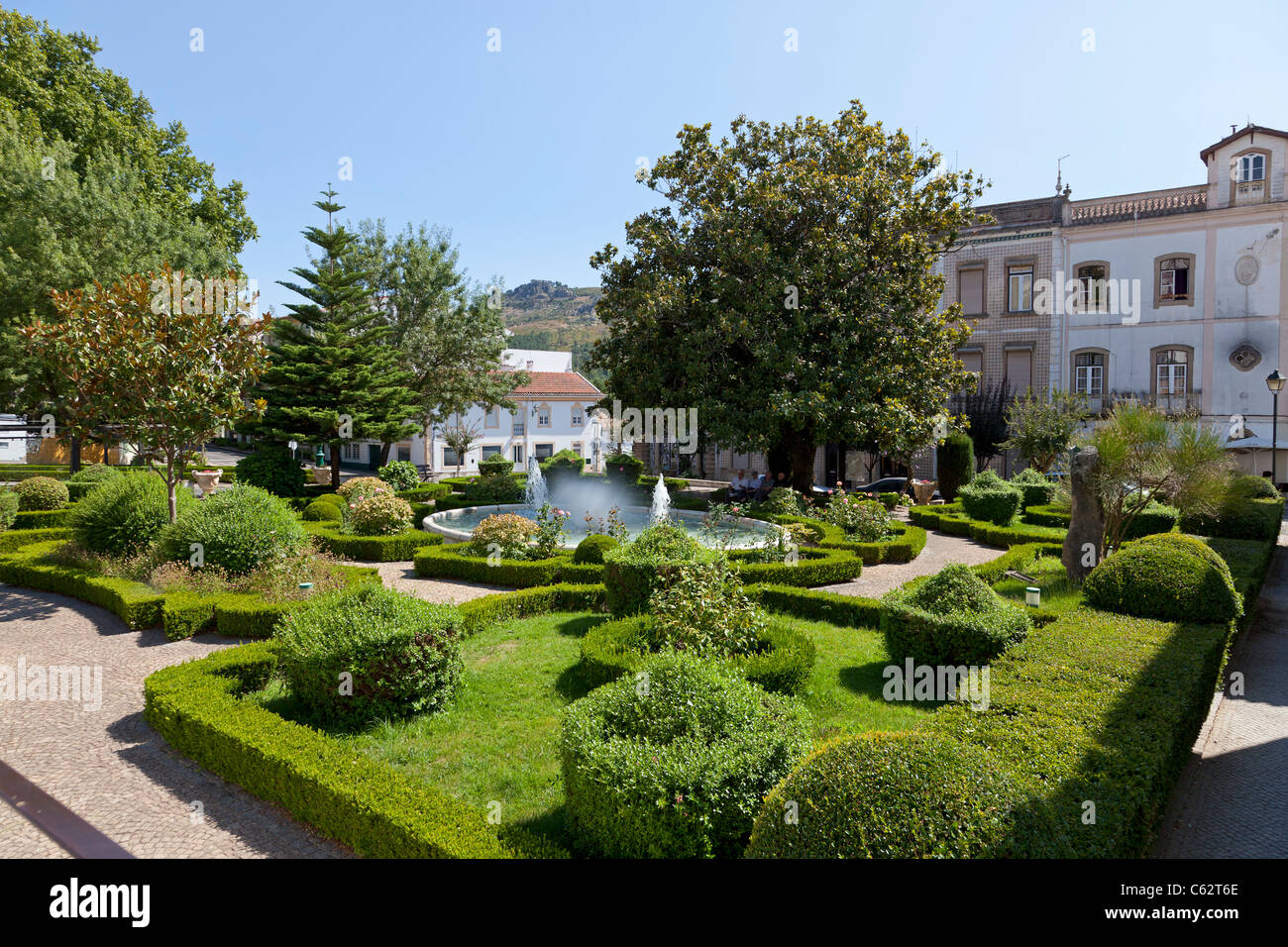 Gonçalo Eanes de Abreu Garden in Castelo de Vide, Portalegre District, Alto Alentejo, Portugal. Stock Photo
