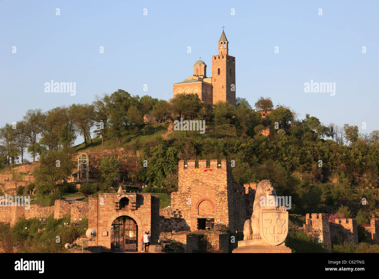 Bulgaria, Veliko Tarnovo, Tsarevets fortress, Church of the Patriarchate, Stock Photo