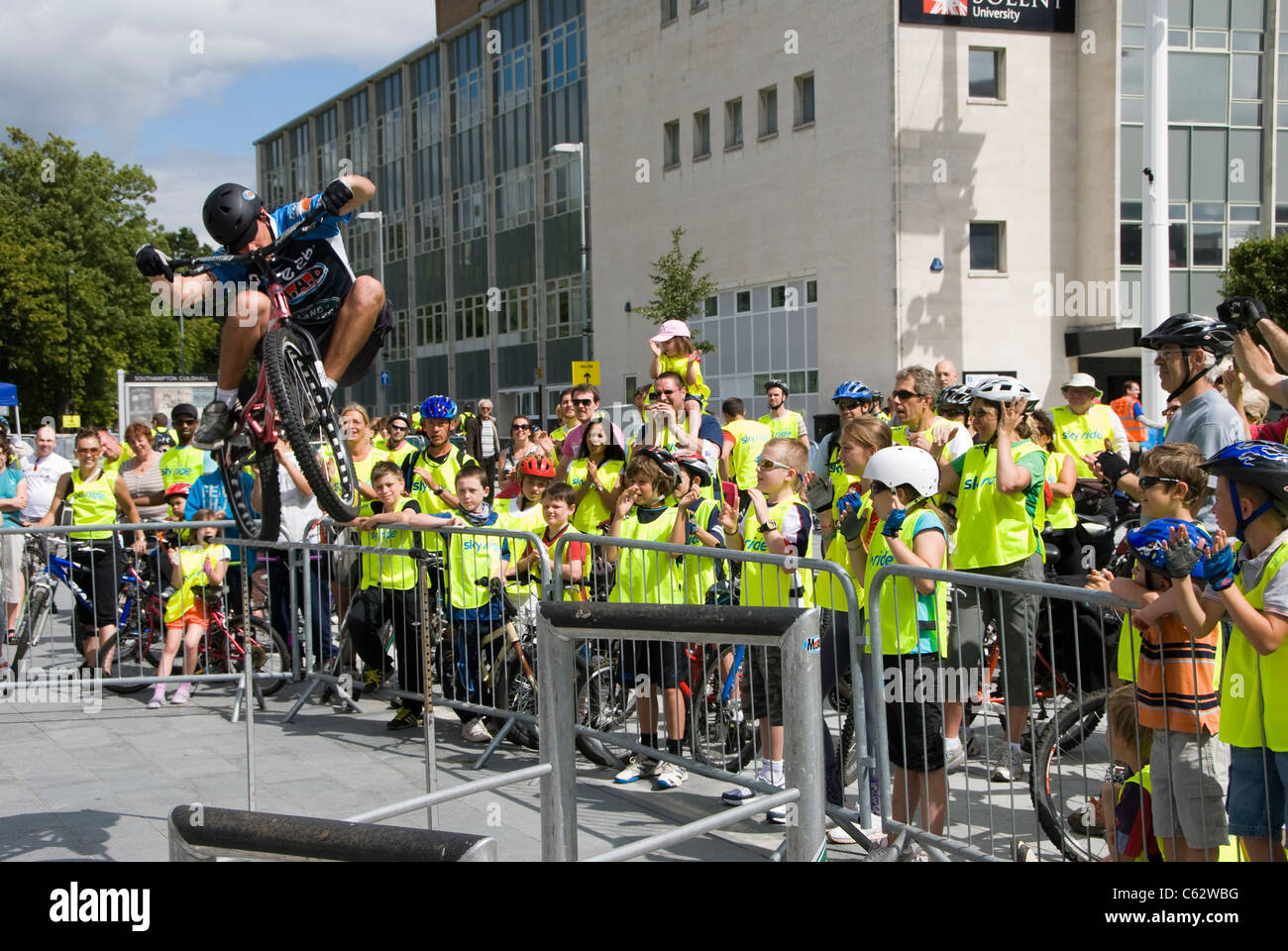 Stunt Team at the Southampton Sky Ride 2011 Stock Photo