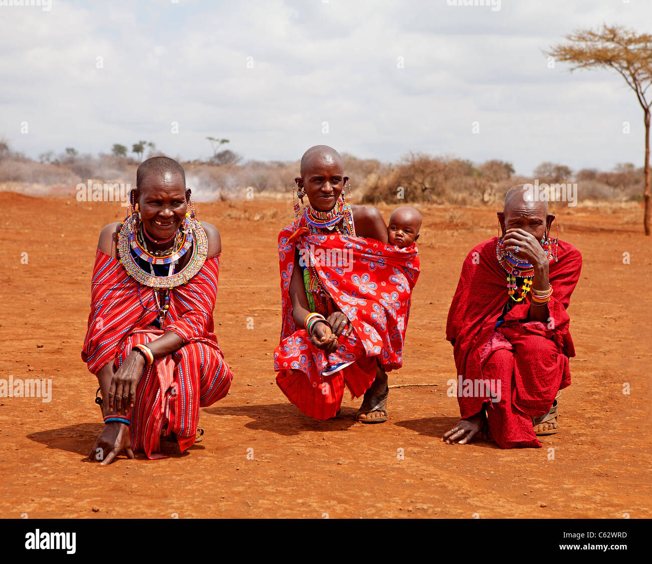 MASAI MARA, KENYA - JULY-2: unidentified African women from Masai tribe by  traditional welcome dance on July 2, 2011 Stock Photo - Alamy
