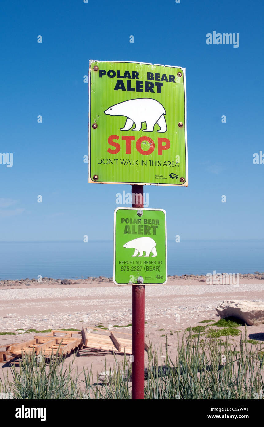 Warning Sign of Wildlife in Canada Stock Photo - Alamy