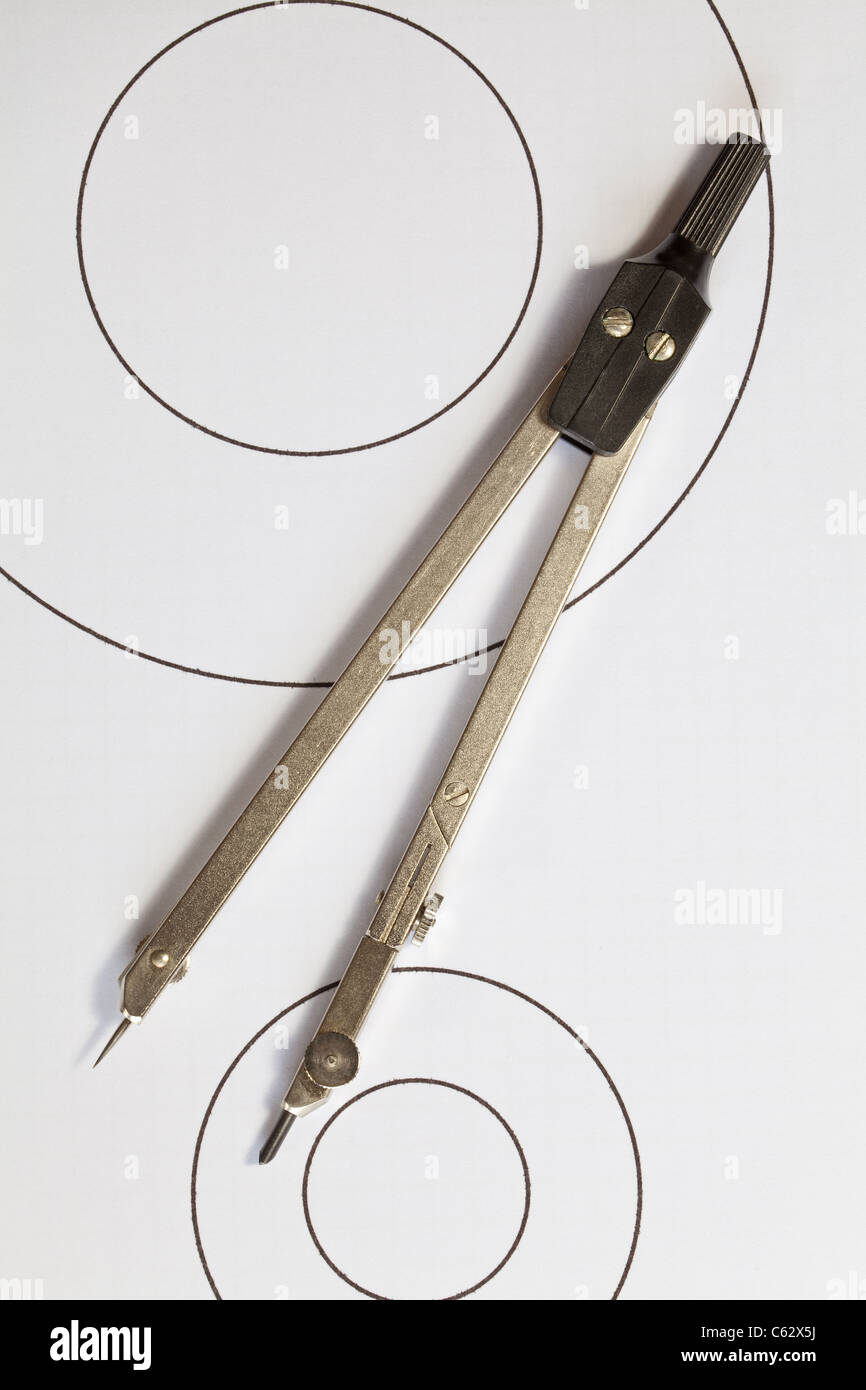 Compasses on circles Stock Photo Alamy