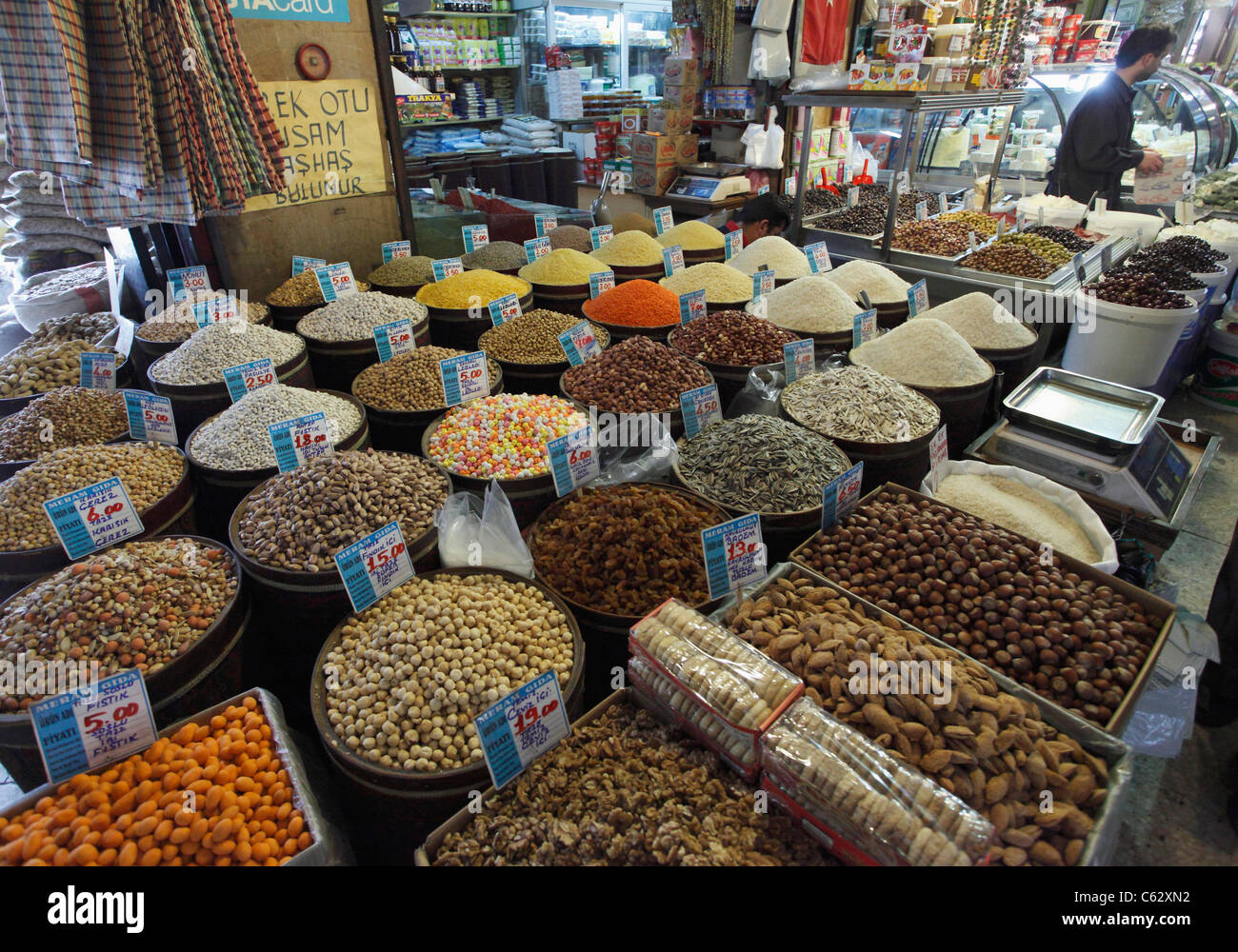 Turkey, Konya, market, food, Stock Photo