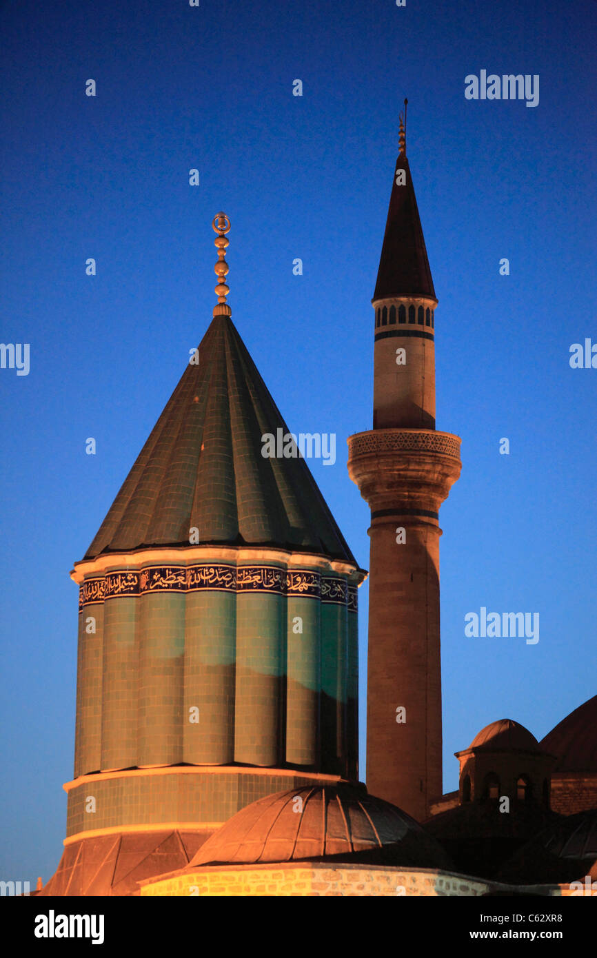 Turkey, Konya, Mevlana Museum, Celaleddin, Rumi, sufi, mystic, tomb, Stock Photo