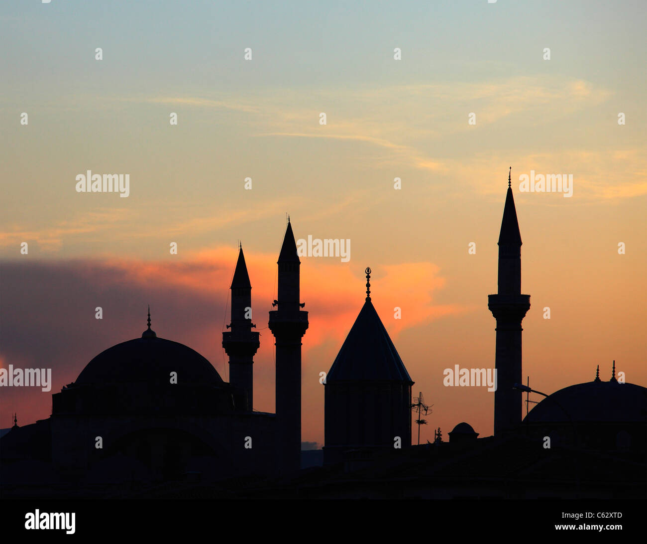 Turkey, Konya, Mevlana Museum, Celaleddin, Rumi, sufi, mystic, tomb, Stock Photo