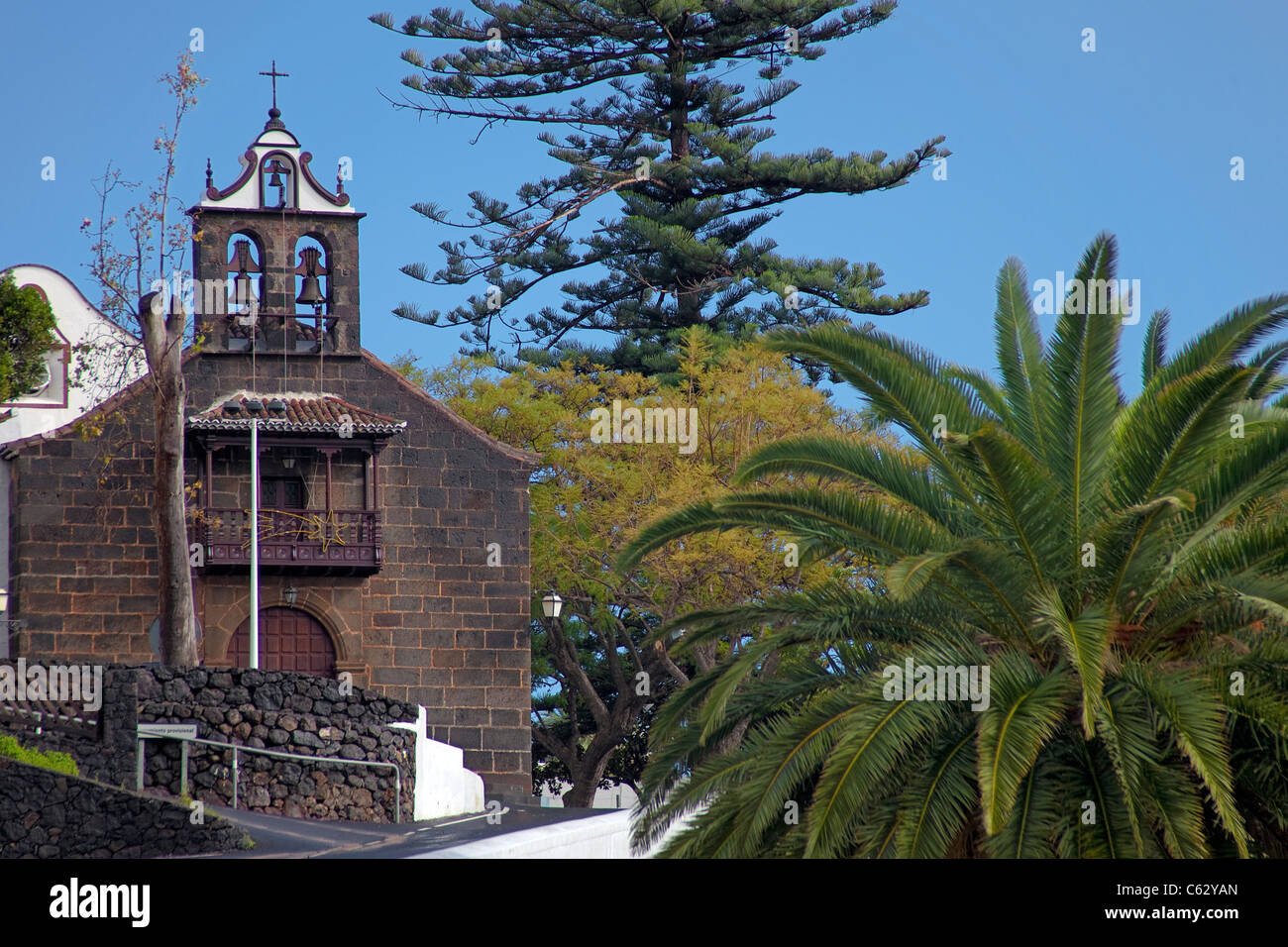 Church, Virgin of snow, Las Nieves, Santa Cruz de La Palma, La Palma, Canary islands, Spain, Europe Stock Photo