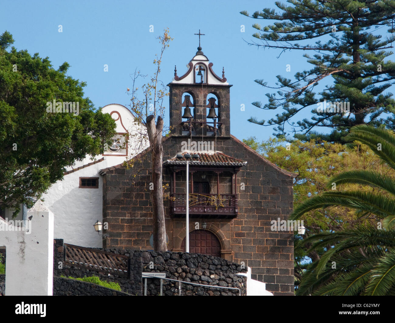 Church, Virgin of snow, Las Nieves, Santa Cruz de La Palma, La Palma, Canary islands, Spain, Europe Stock Photo
