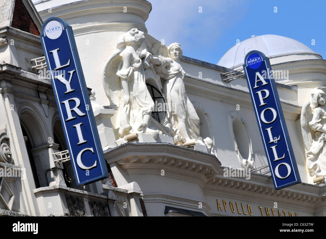 Lyric and Apollo Theatres, London, Britain, UK Stock Photo