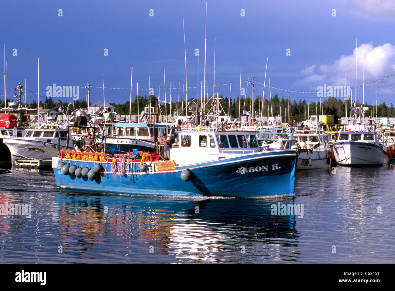 Miscou Island, New Brunswick, Canada Commercial Lobster Fishing Boats