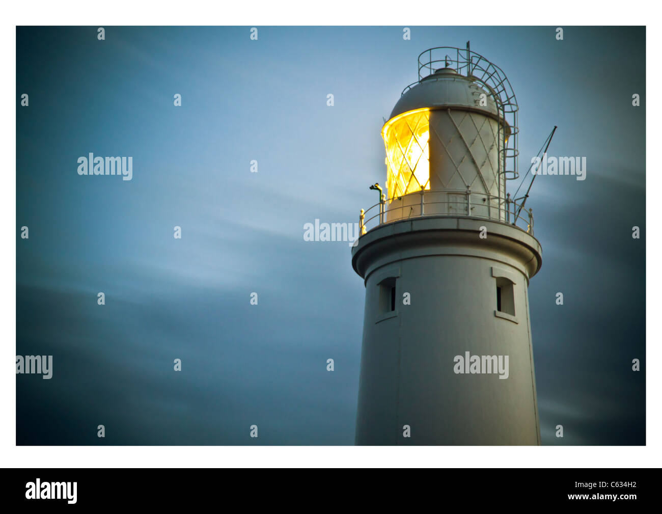 Portland Lighthouse at Portland Bill in the UK. Stock Photo