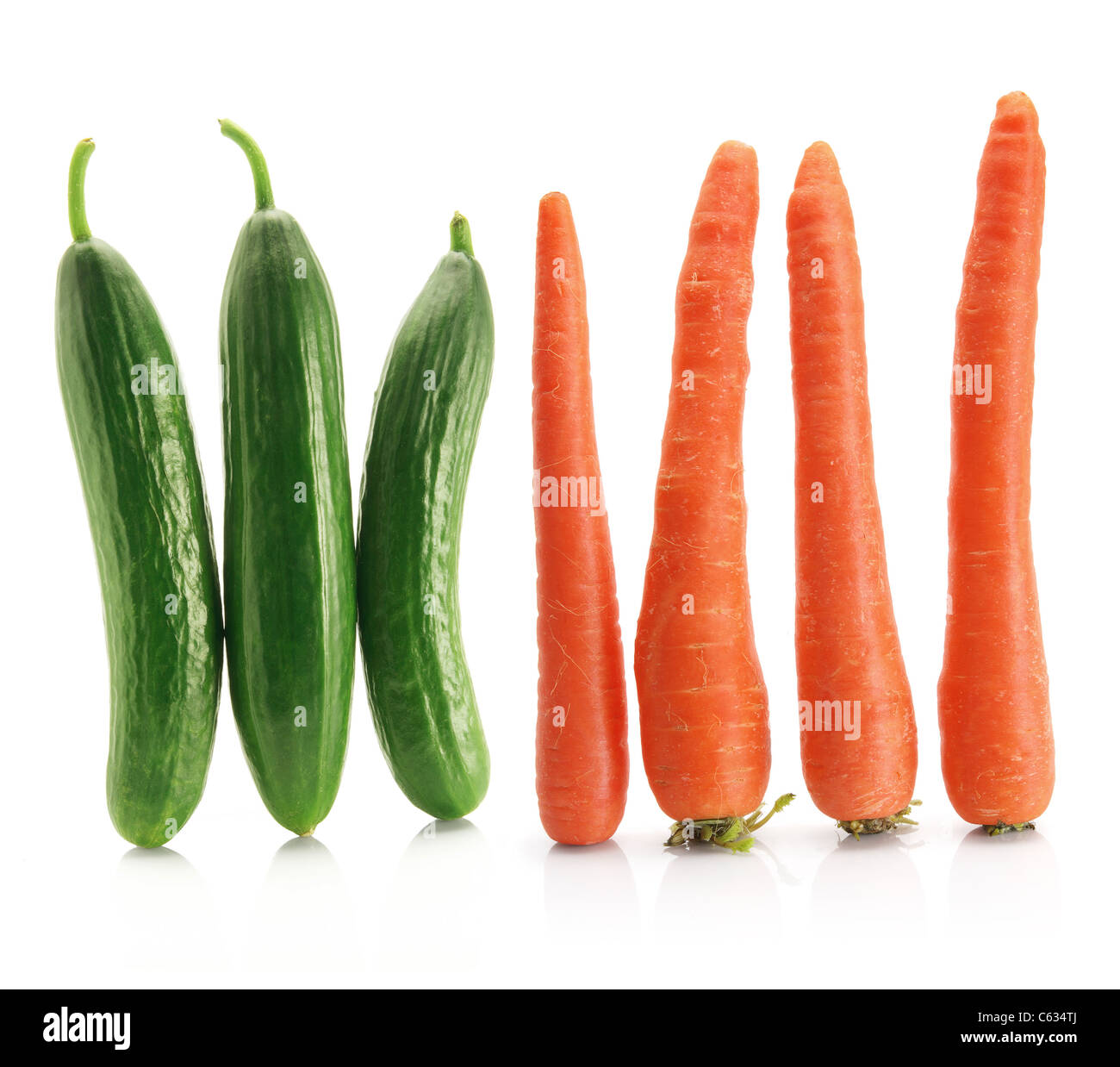 Carrots and Lebanese Cucumbers Stock Photo Alamy