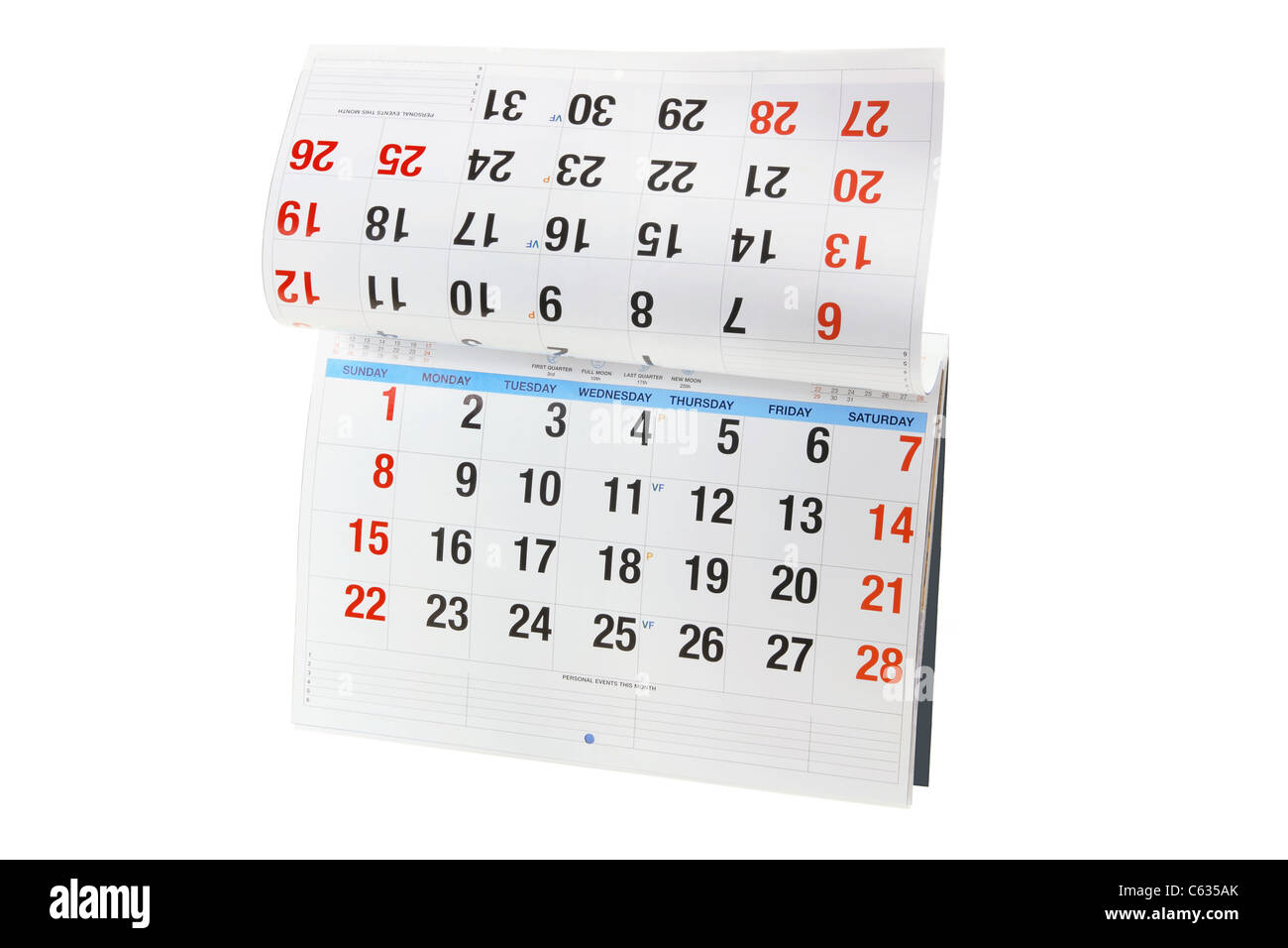 Calendar Stock Photo