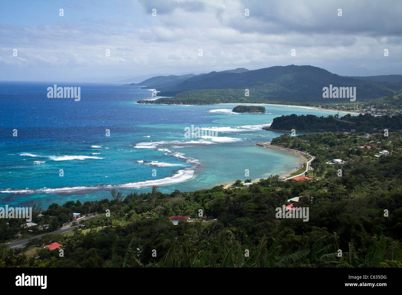 view from Firefly house in Jamaica Stock Photo - Alamy