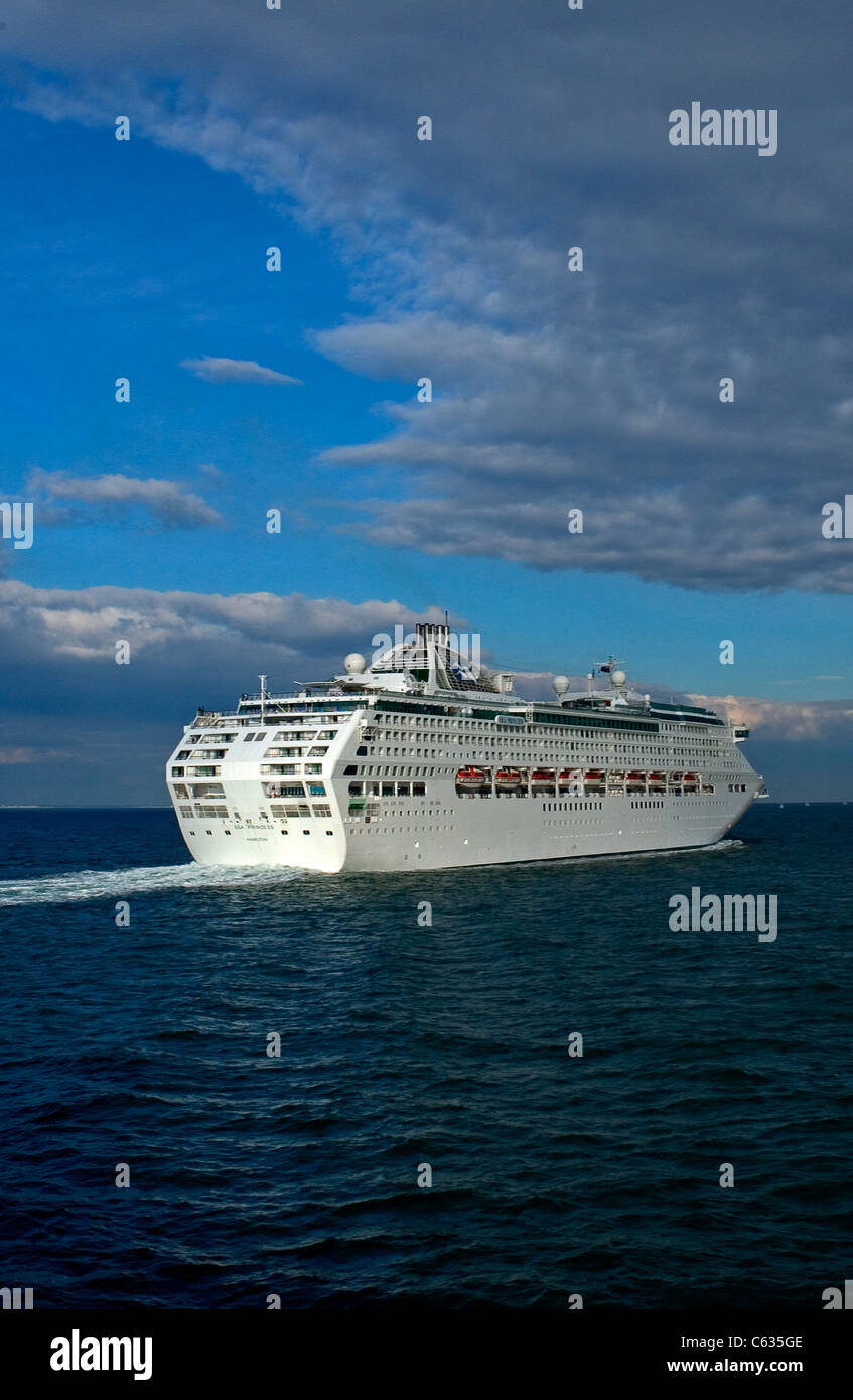 Princess Cruises' "Sea Princess" setting off for the Mediterranean from