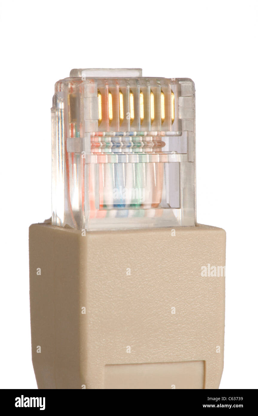Electronic computer plugs Stock Photo - Alamy