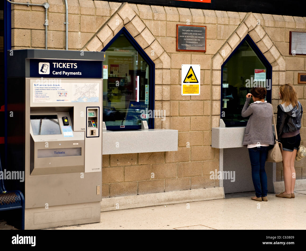 Ticket Office at Weymouth Railway Station, Dorset, UK Stock Photo Alamy