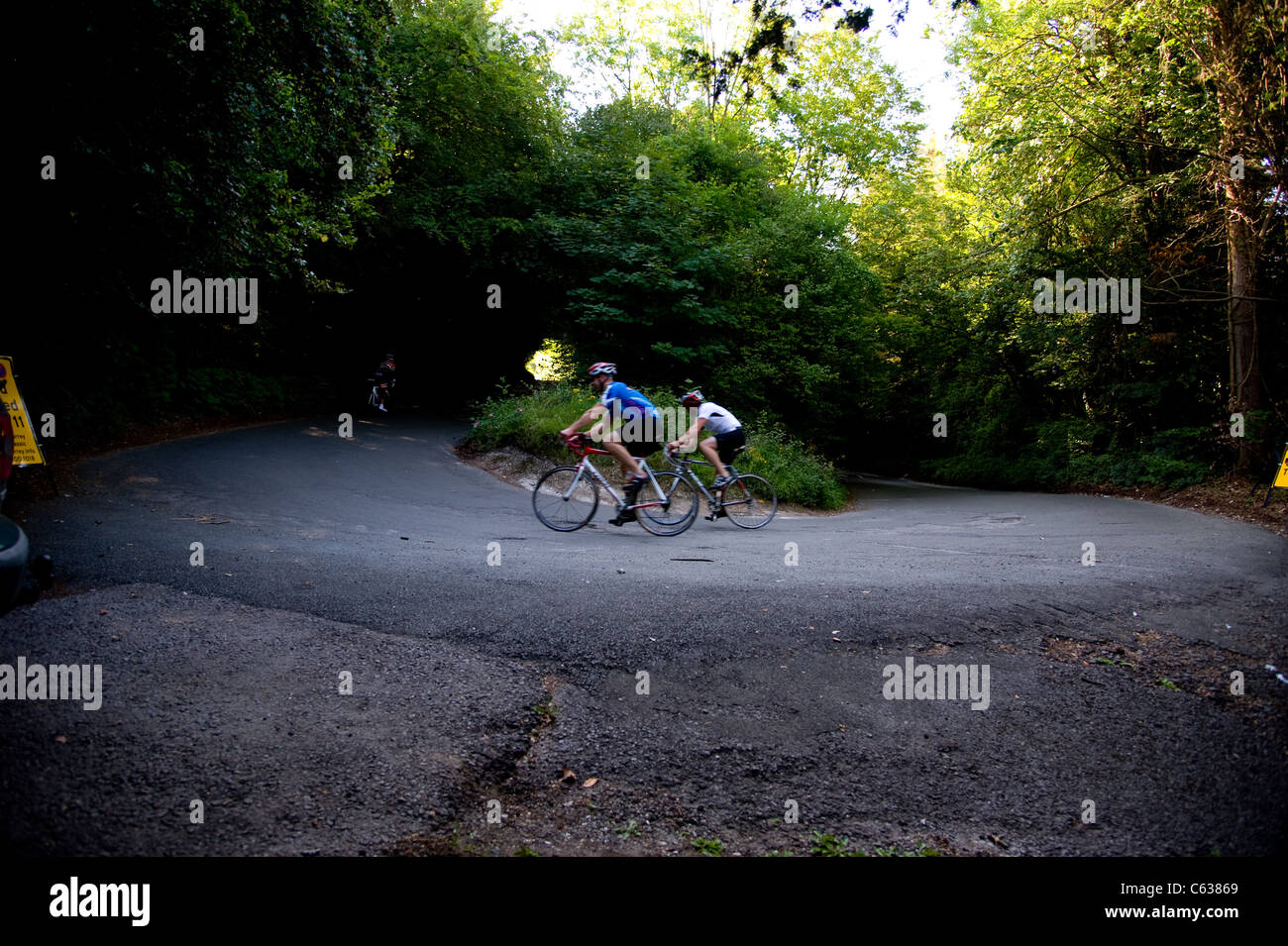 Cycling sign at box hill hires stock photography and images Alamy