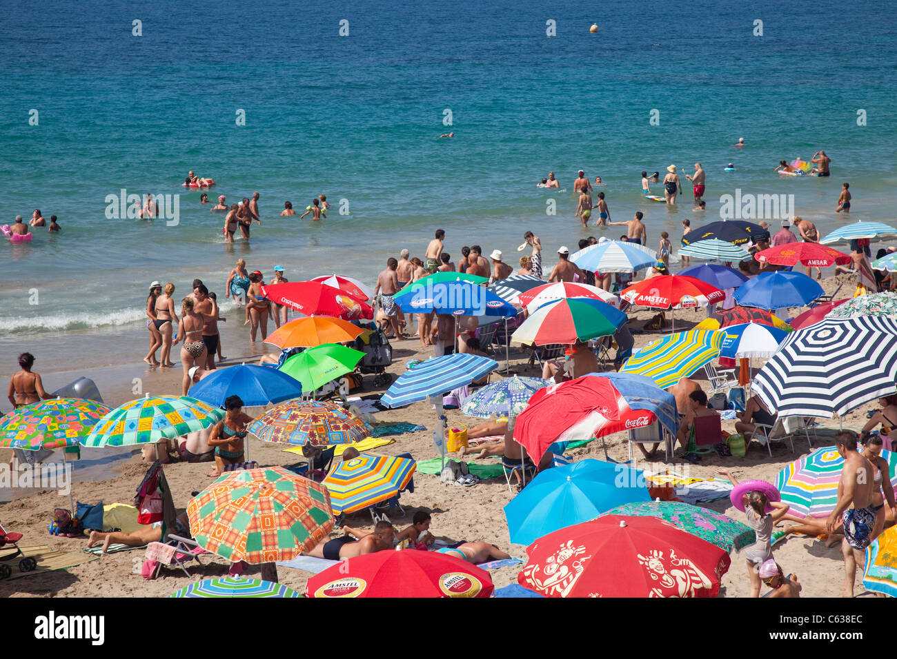 Colourful holiday beaches. Stock Photo