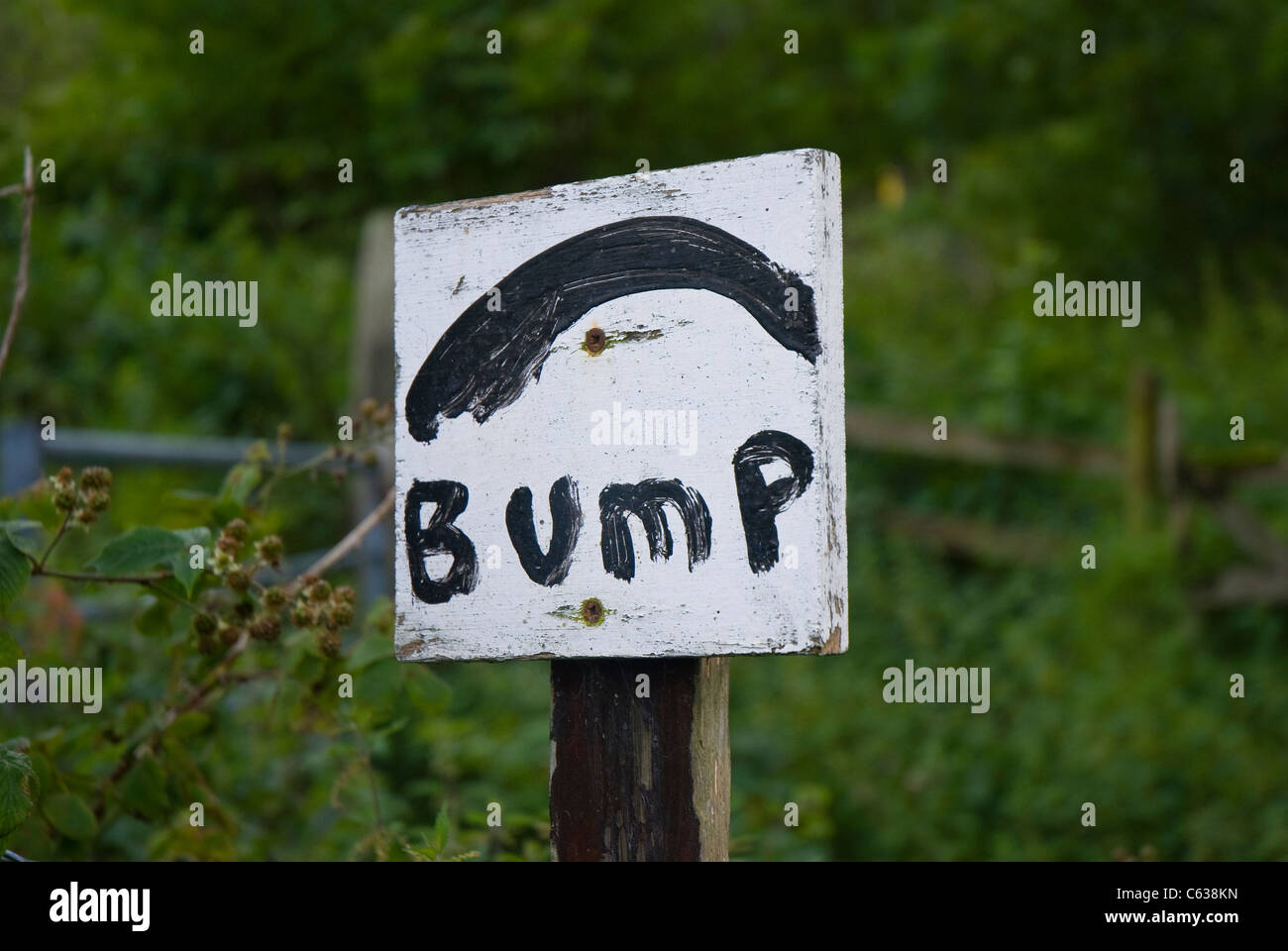 Unusual road sign in Cumbria, Lake District Stock Photo