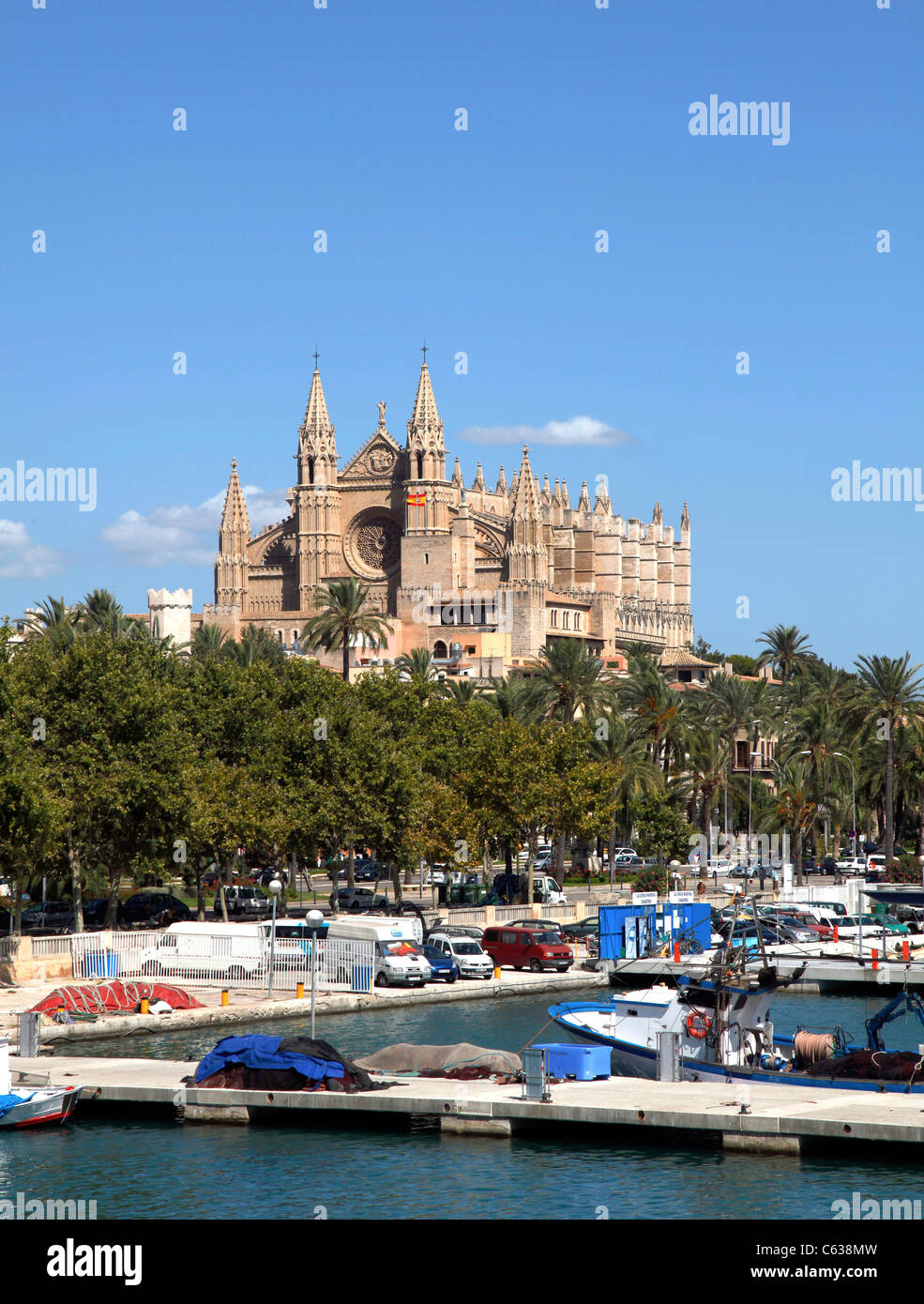 La Seu Cathedral at Palma in Majoca Spain. Stock Photo