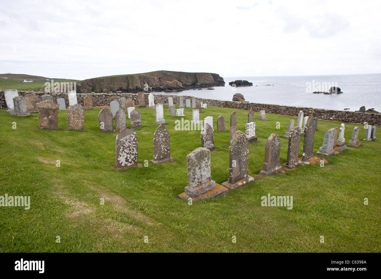 Cemetery Fair Isle Shetland Subarctic Archipelago Scotland UK Europe Stock Photo
