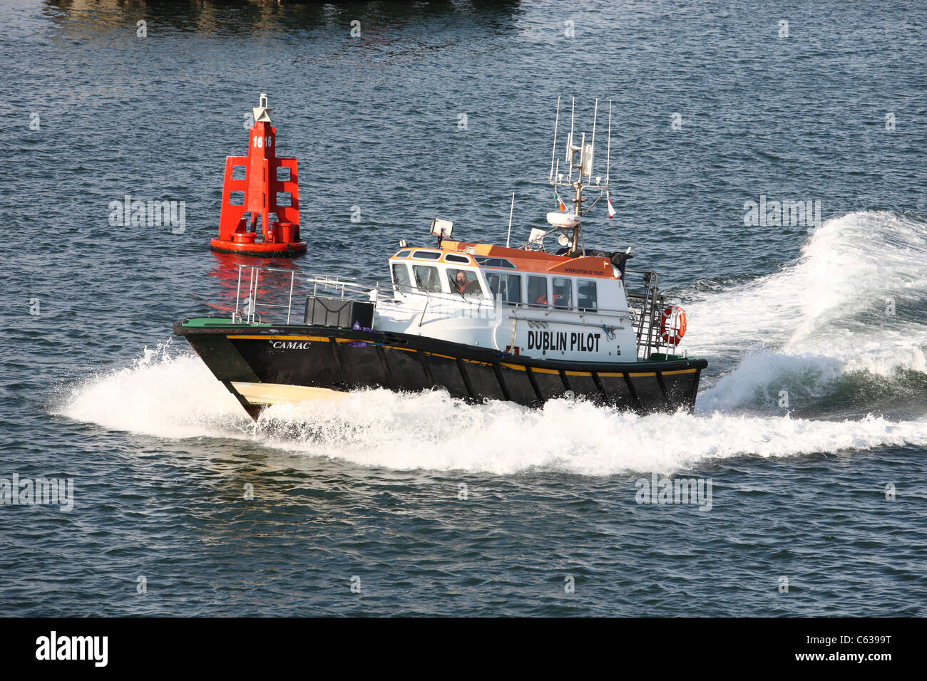 Dublin pilot going out to meet a ship Stock Photo