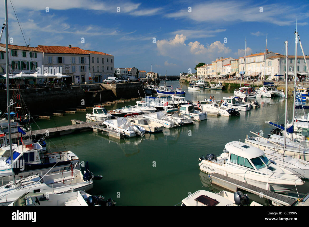 St Martin de Ré harbour (Ile de Ré, Charentes Maritimes, France). Stock Photo