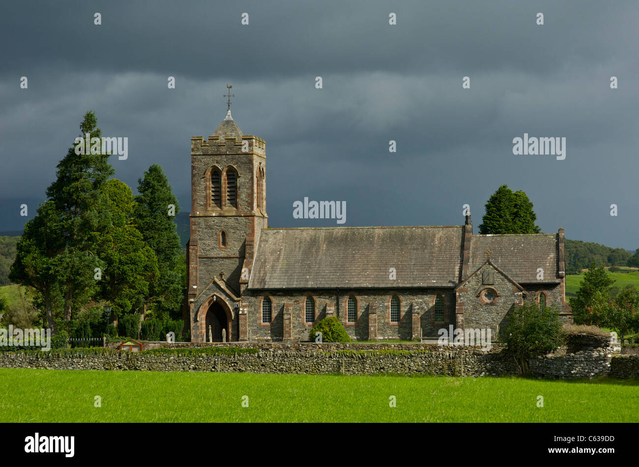 St Luke's Church, Lowick, Lake District National Park, Cumbria, England UK Stock Photo