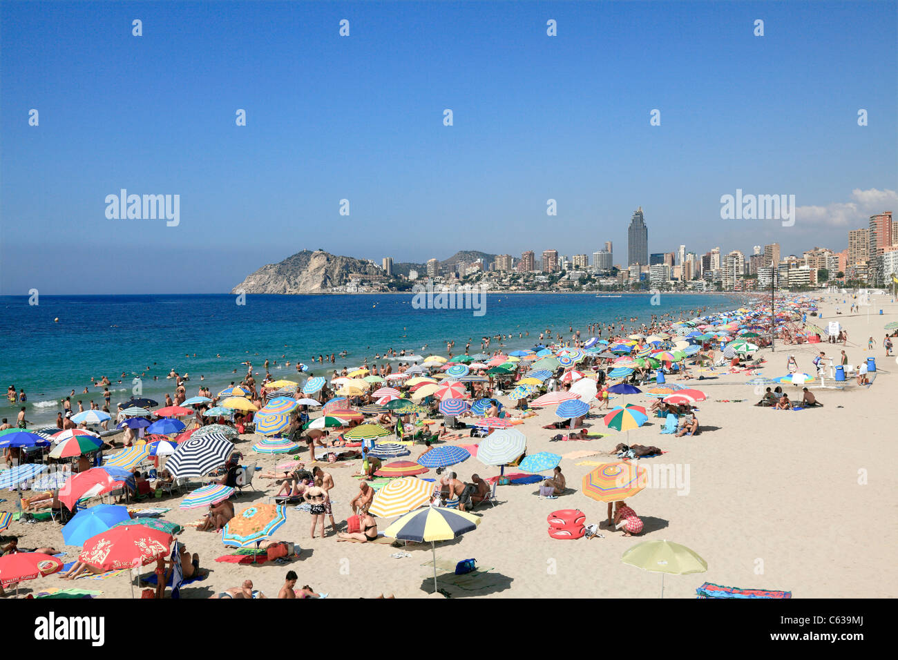 Popular Holiday Resort of Benidorm in Spain Stock Photo