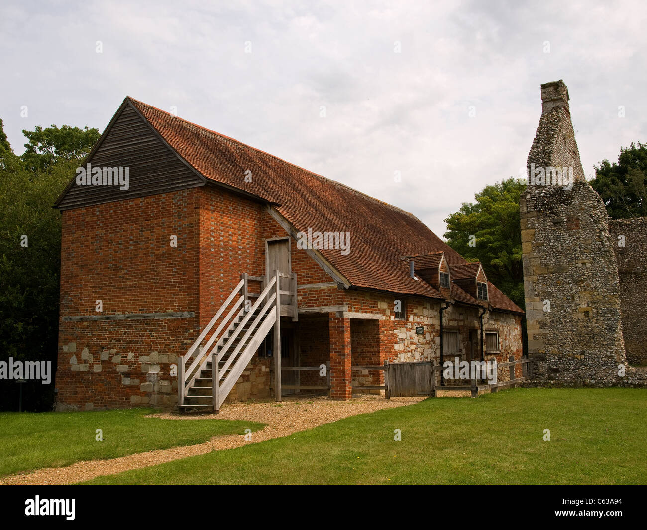 The ruins of Waltham Palace Hampshire England UK looking