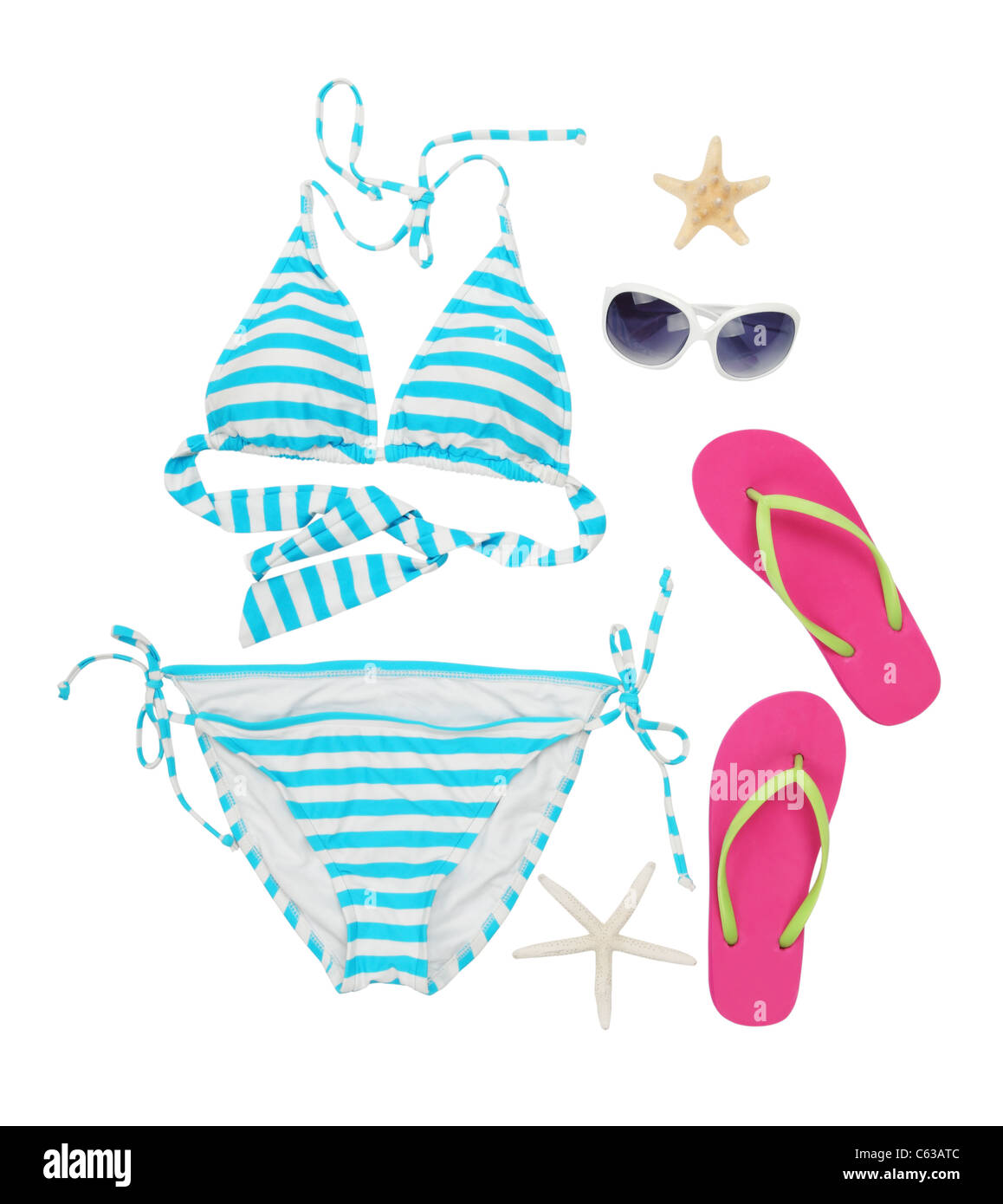 Swimming suit on white background,clipping path included. Stock Photo