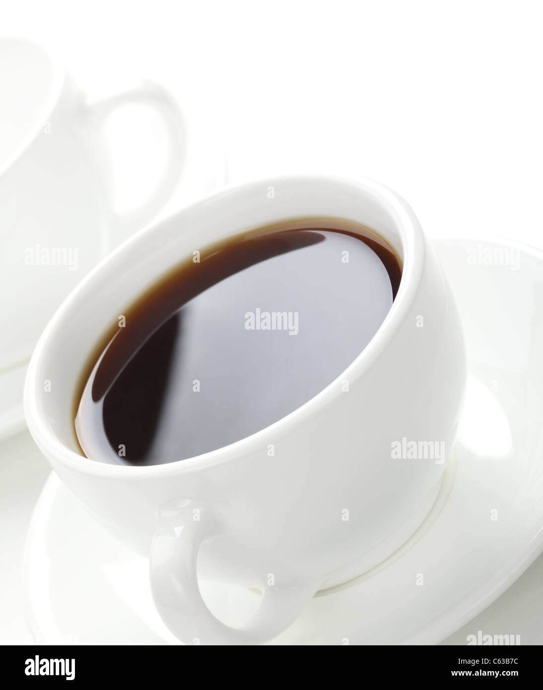 Closeup of hot coffee Stock Photo