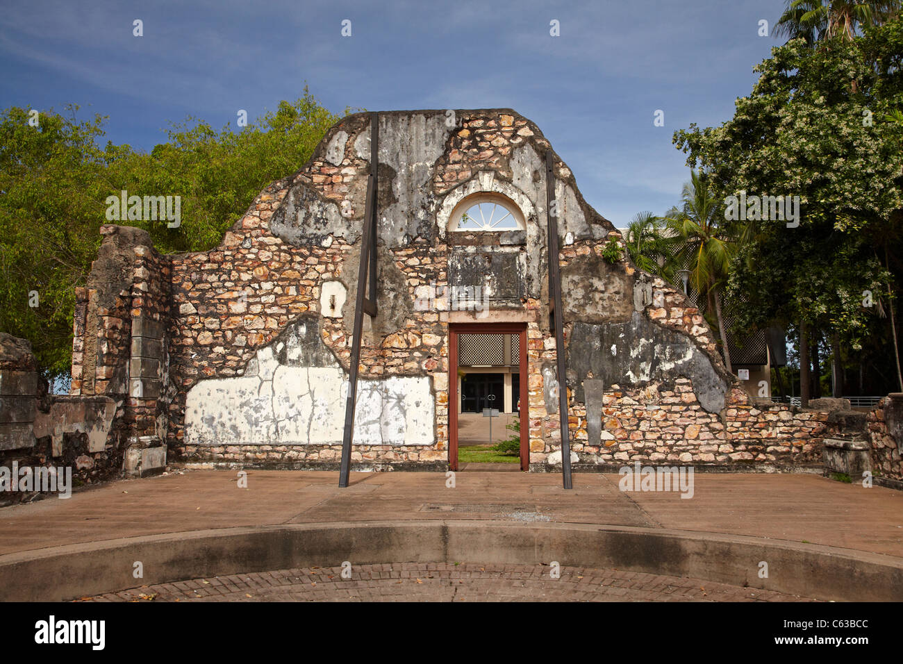 Darwin Built Features Town Hall Ruins (1883), Darwin, Northern Territory, Australia Stock ...