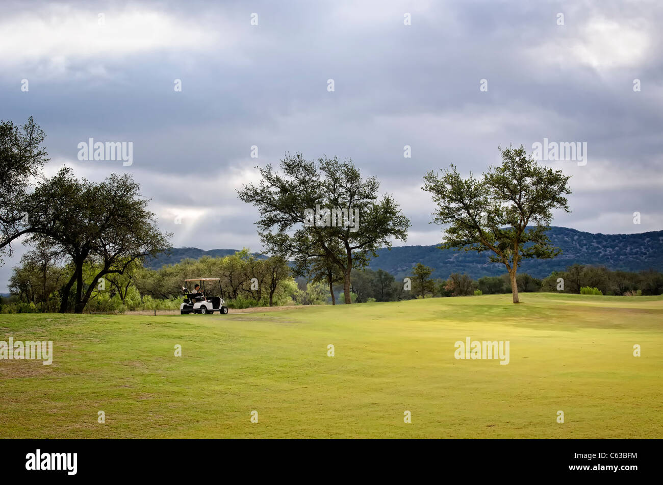 Scenic golf course Stock Photo
