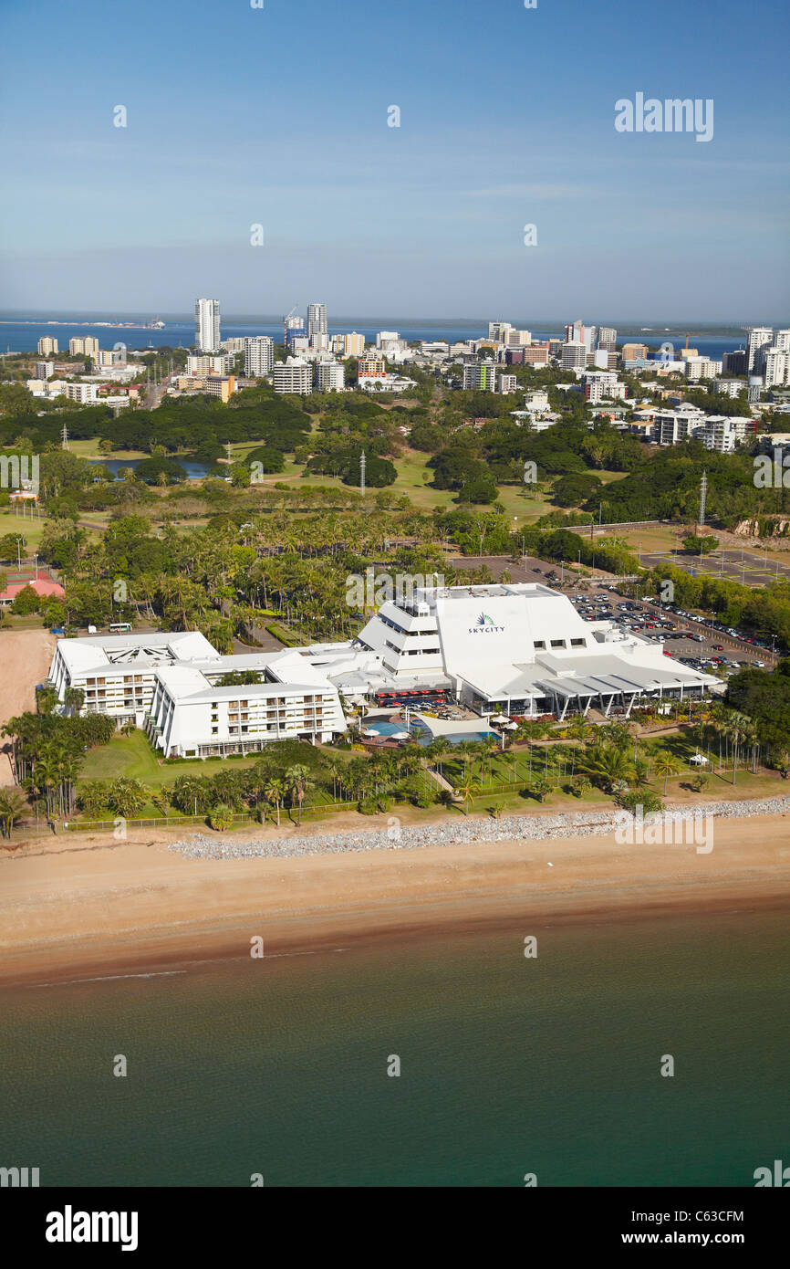 Skycity Casino, Mindil Beach, Darwin, Northern Territory, Australia - aerial Stock Photo