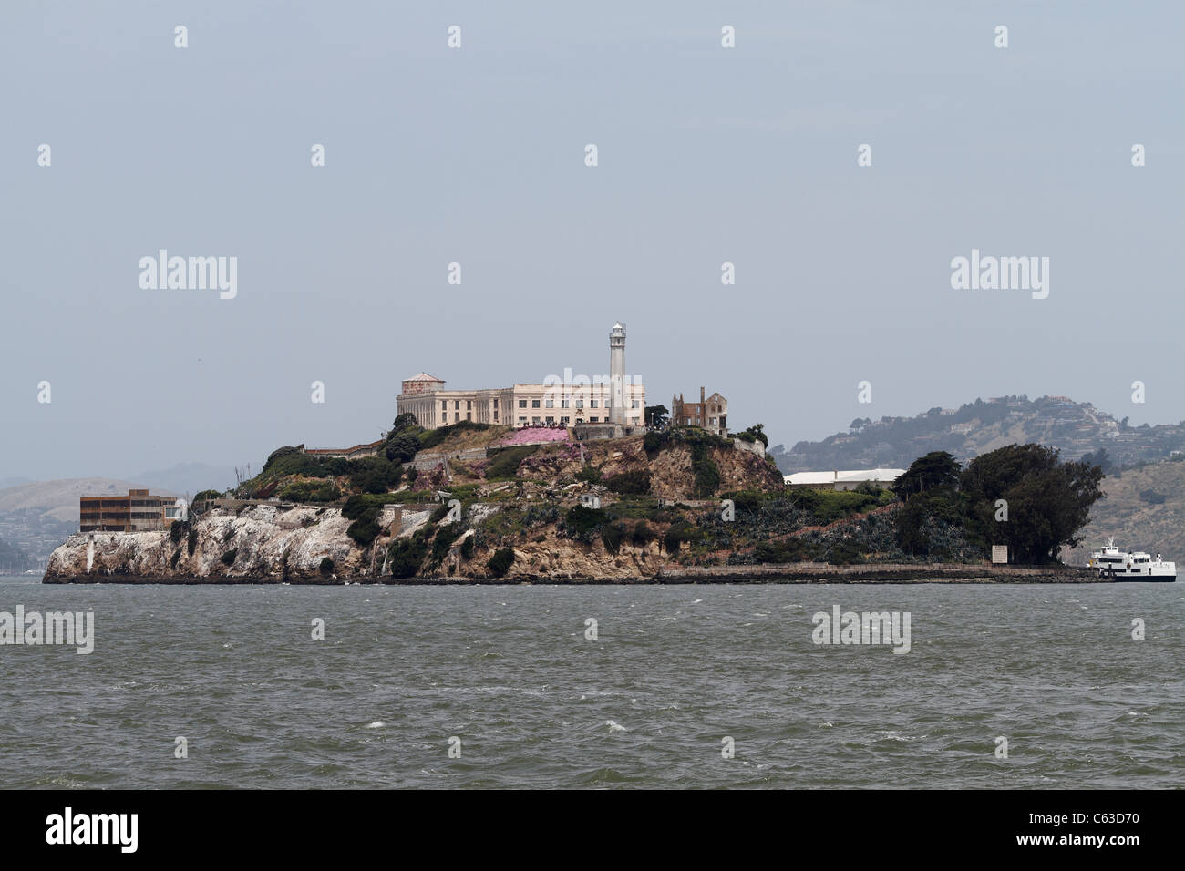 The former prison island of Alcatraz Stock Photo