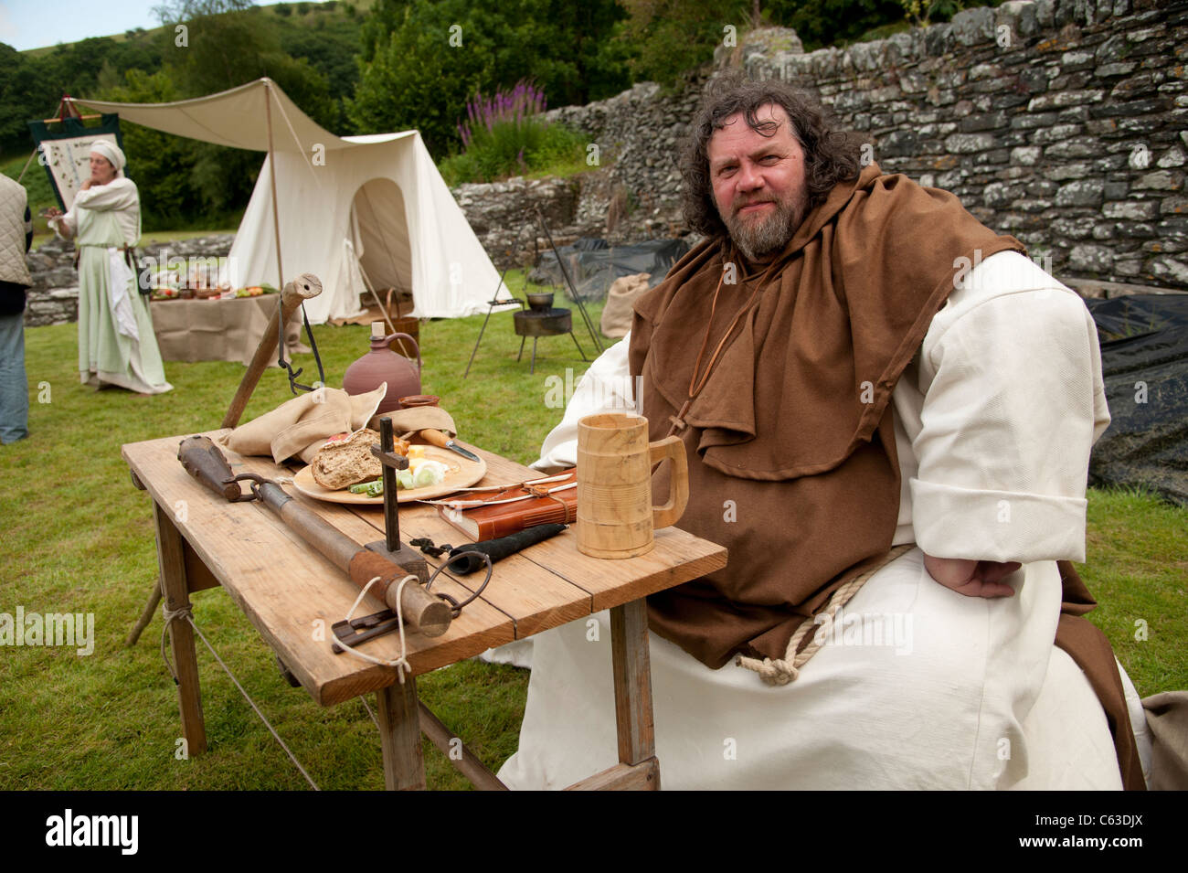 An Actor Playing The Role Of A Medieval Monk At A Historical Re enactment At Strata Florida 