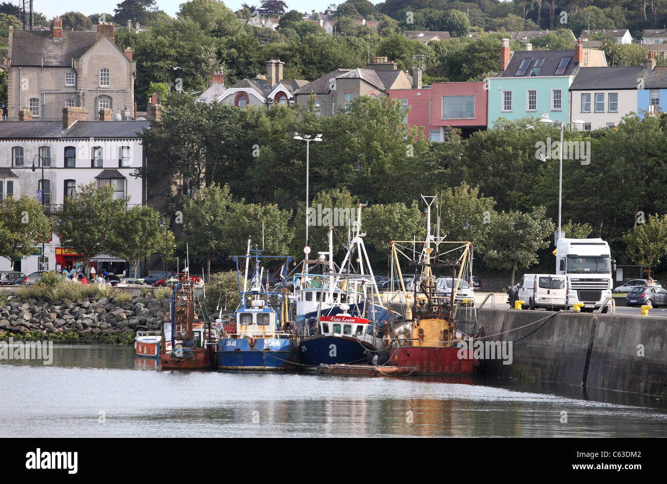 Fishing boats in Howth harbour Stock Photo