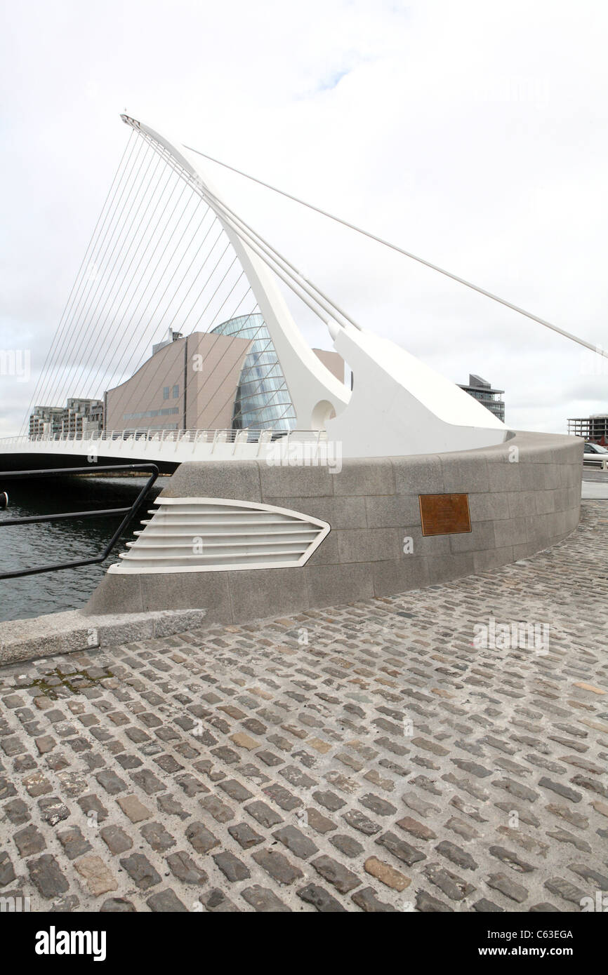 Samuel Beckett Bridge Dublin Ireland Stock Photo