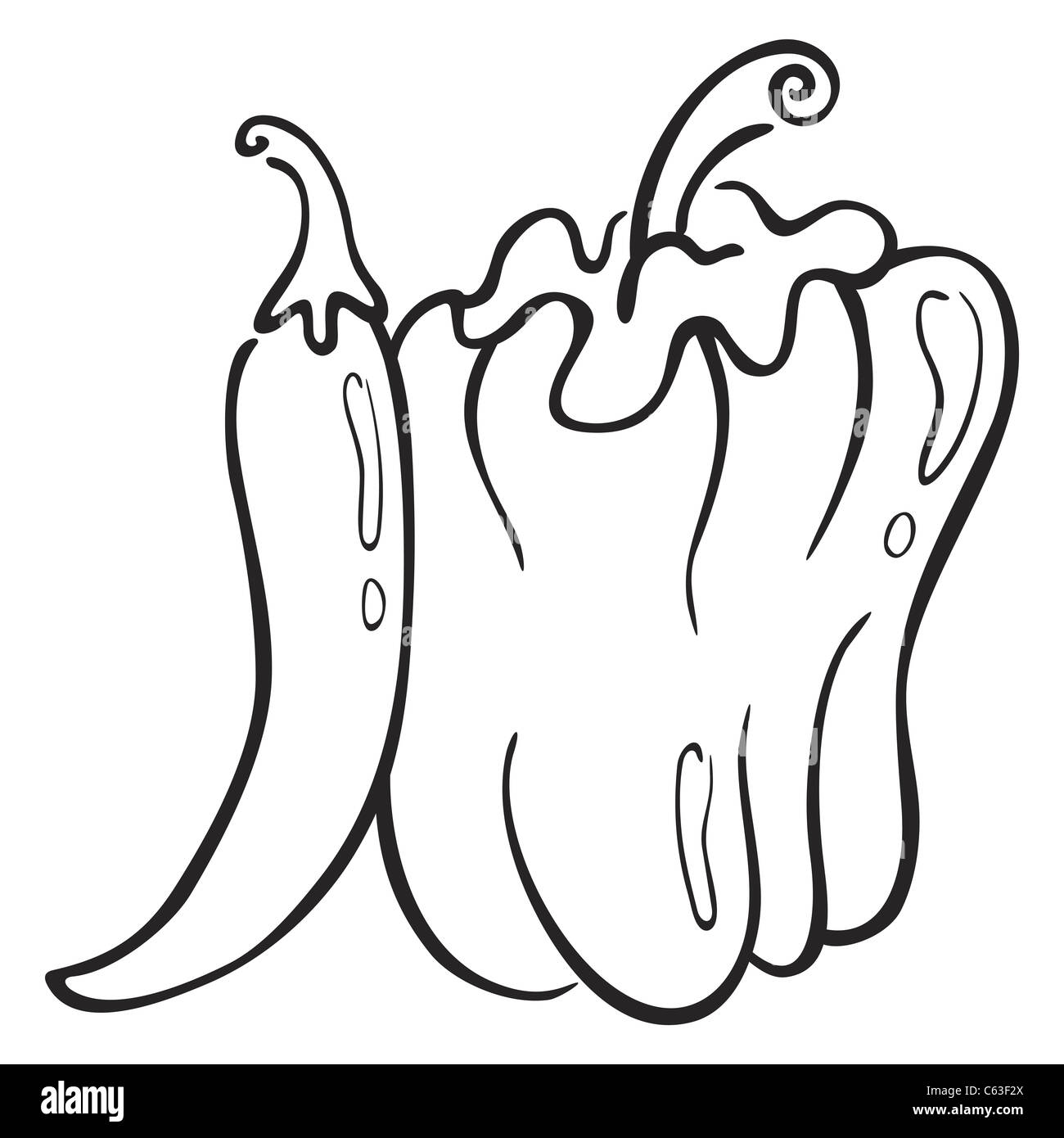 Paprika Black and White Stock Photos & Images - Page 3 - Alamy