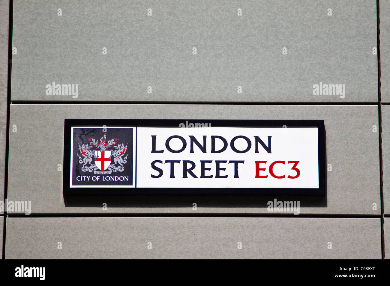 London street EC3 road sign Stock Photo