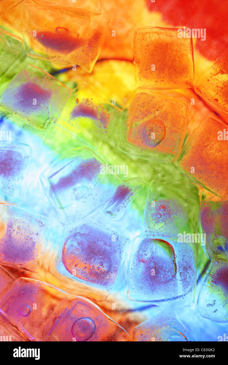 abstract colorful background with ice cube Stock Photo - Alamy