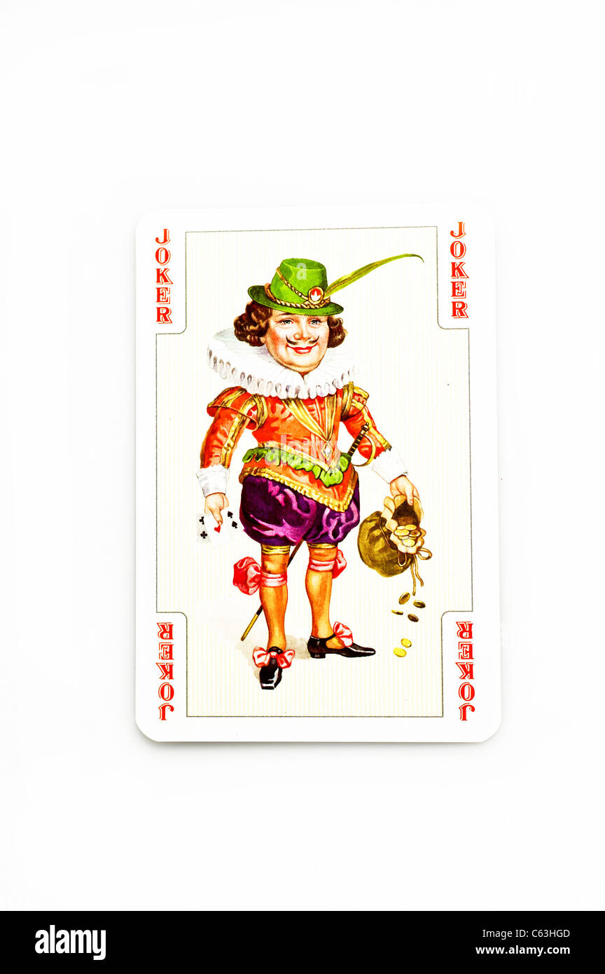 a joker playing card Stock Photo