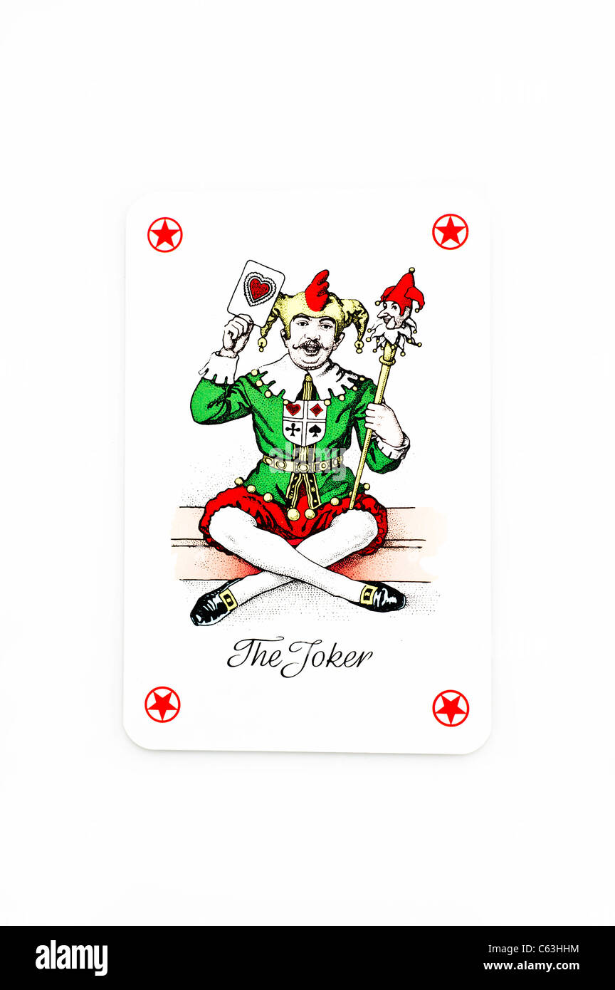 a joker playing card Stock Photo