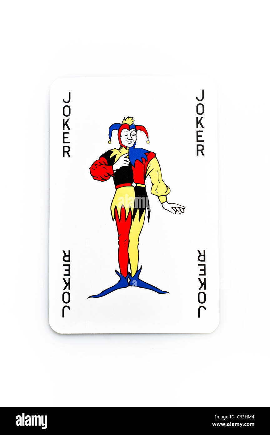 a joker playing card Stock Photo