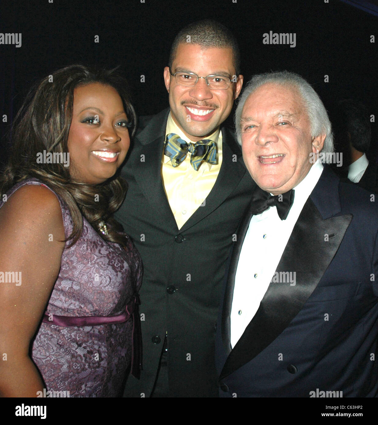 Star Jones, husband Al Reynolds, and Marty Richards at the after party