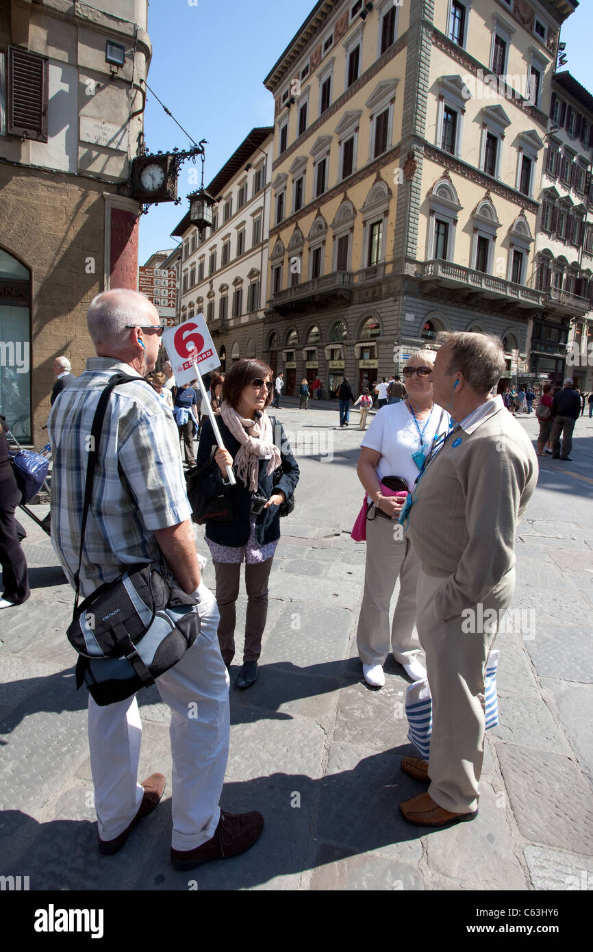 Tour guide Florence Italy Stock Photo Alamy