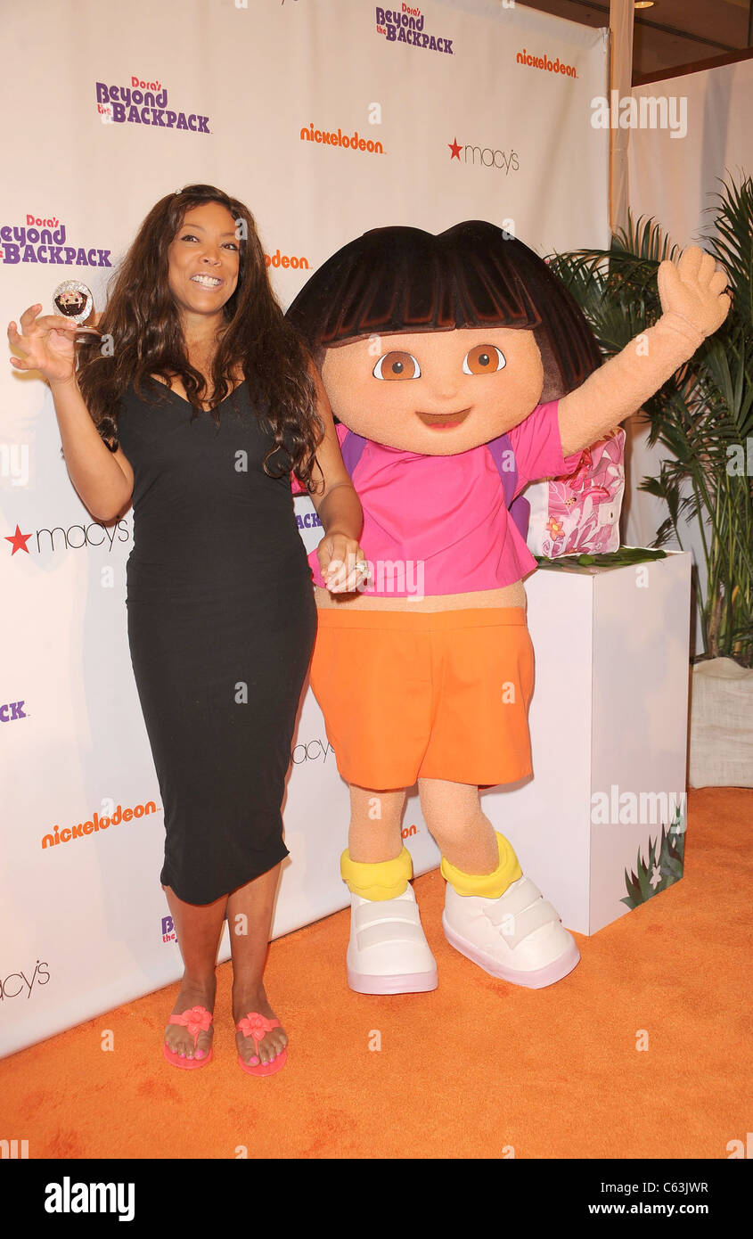 Wendy Williams, Dora the Explorer in attendance for Nickelodeon's Beyond The Backpack Campaign Kick Off, Macy's Herald Square Department Store, New York, NY August 10, 2010. Photo By: Kristin Callahan/Everett Collection Stock Photo