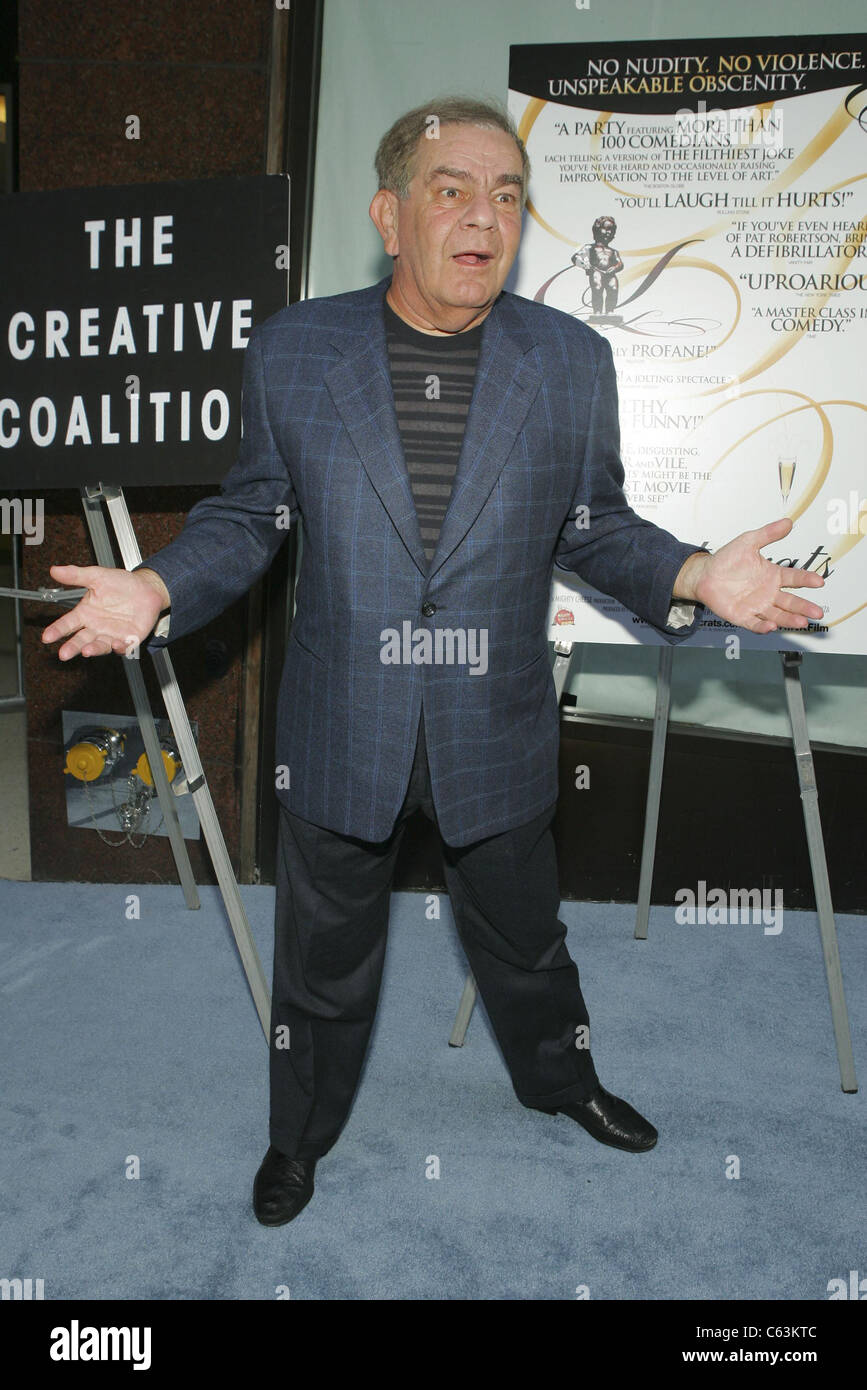 Freddie Roman at arrivals for THE ARISTOCRATS Premiere, The Director’s Guild (DGA) Theater, New York, NY, July 26, 2005. Photo by: Gregorio Binuya/Everett Collection Stock Photo