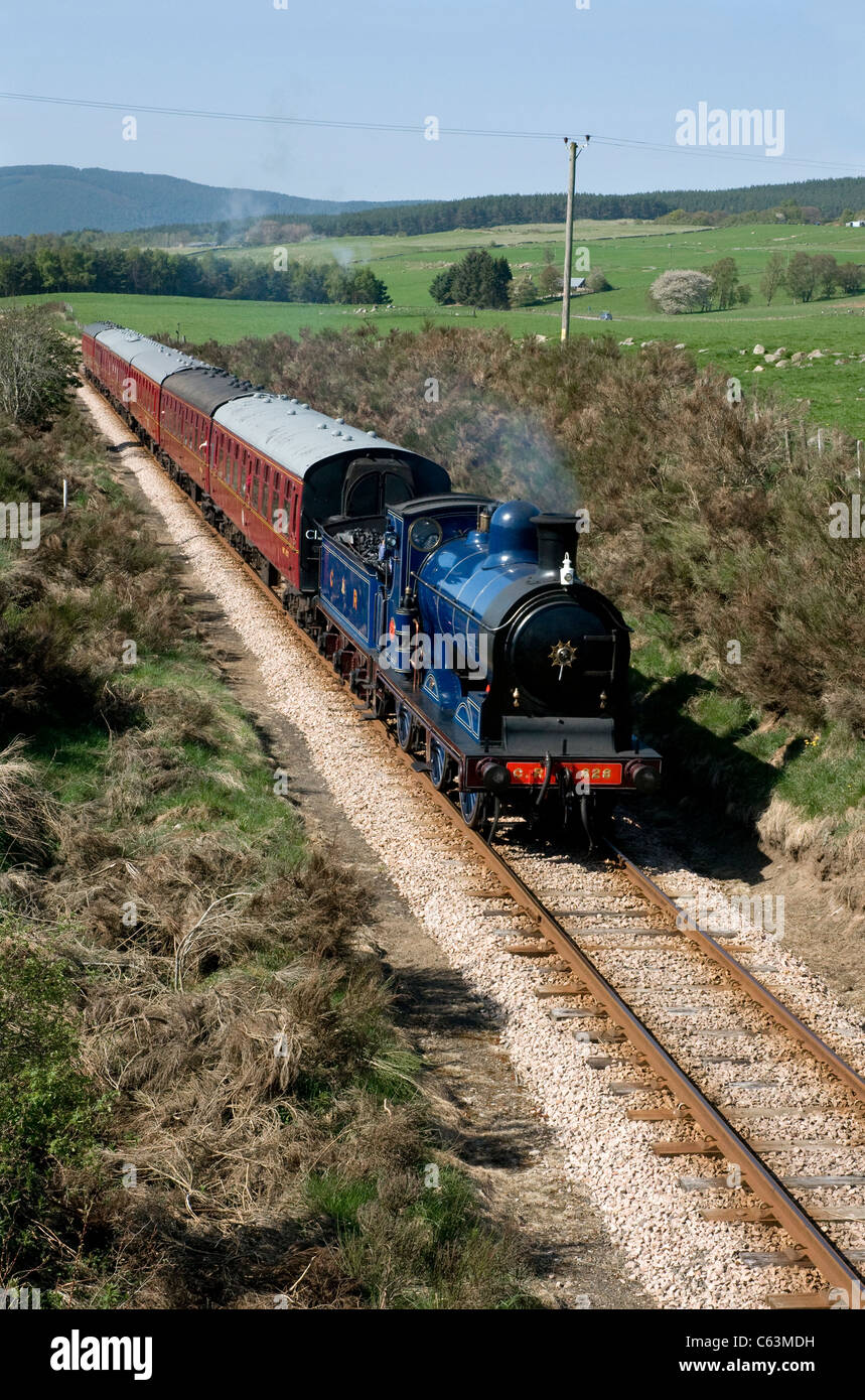812 class steam locomotive,828,0-6-0,mcintosh,caledonian railways,strathspey steam railway,highlands,scotland Stock Photo